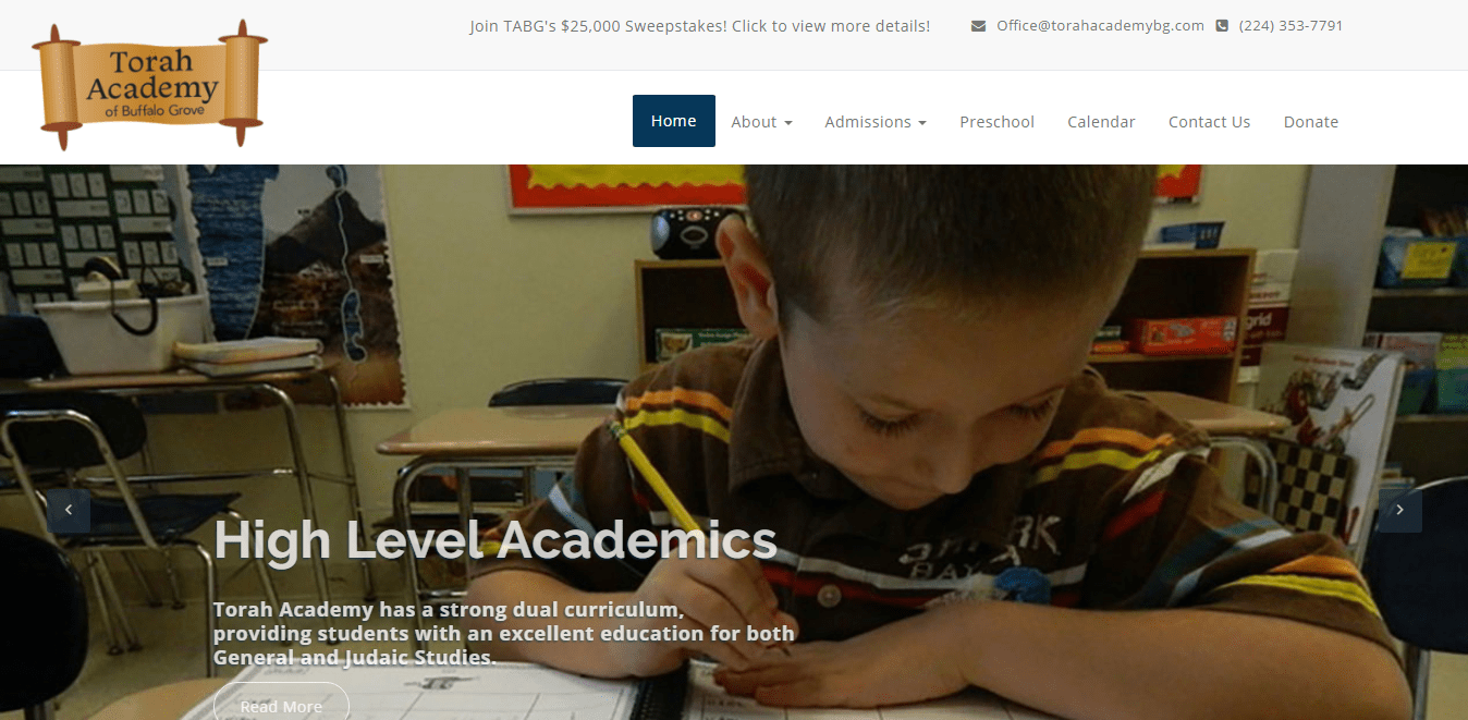Torah Academy of Buffalo Grove Website